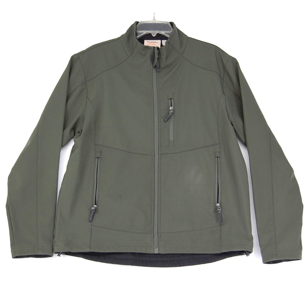 10,000 Ft Above‎ Sea Level Jacket Mens Small Green Softshell Fleece Lined Zip
